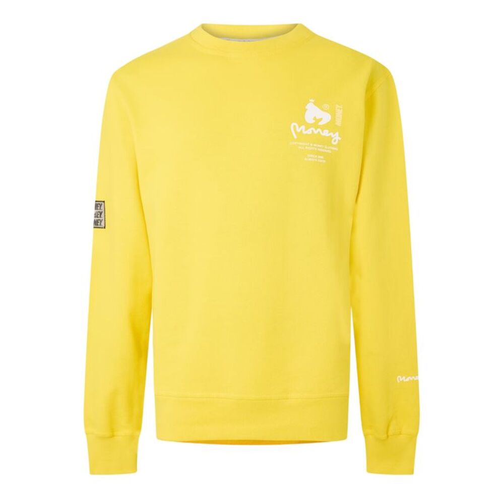 Money Mens Copyright Crew Neck Sweatshirt / Yellow